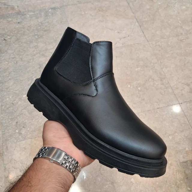 کفش نیم بوت مردانه دوکش برشکا مشکی کد68168
